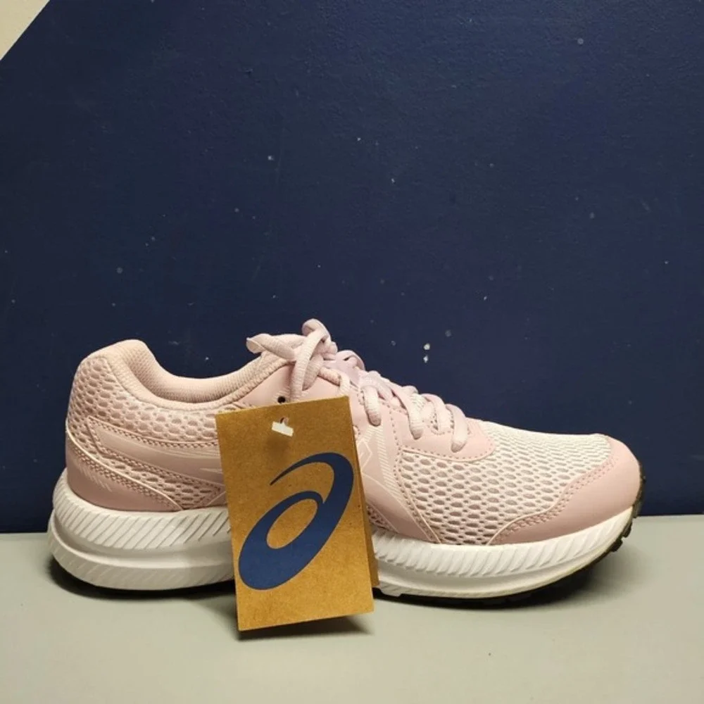 ASICS Contend‎ 7 GS Running Sneakers Kids US 7 Pink White Athletic 1014A192-707